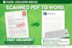 convert image to word, jpg to word and retype scanned files