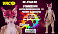 create 3d furry nsfw model, vrchat avatar, anime vtuber model, vseeface vrm