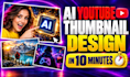 make ai thumbnail design or ai youtube thumbnail