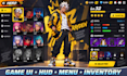 design professional game UI, hud, menus and inventory