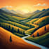 design professional flat vector landscape illustration