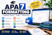 format your document according to apa 7th edition guidelines