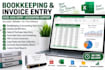 do bookkeeping, invoice entry and  excel data entry