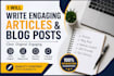 write engaging articles and blog posts