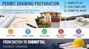 prepare initial permit drawings and permit application documentation