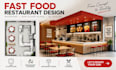 design fast food restaurant interiors, qsr floor plans and 3d restaurant design