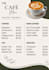 design a modern cafe, restaurant and bakery menu