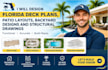 design florida deck plans, patio layouts, backyard designs structural drawings