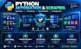 do custom python programming, scraping, automation, api and backend development