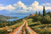 create custom sunset and nature oil paintings