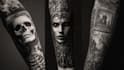 make a realistic black and white tattoo design for you