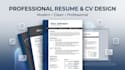 design a professional resume or CV