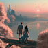 design romantic book cover with art