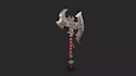 sculpt axe game ready,fantasy weapon model, optimized 3d assets,low poly,ue5 rig