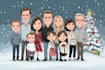 draw a custom winter christmas caricature