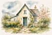 do watercolor house painting