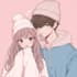 draw a couple illustration in anime style