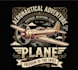 create a vintage aviator plane logo with classic aviation style