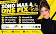 do zoho mail mx records dns record domain conflict cloudflare microsoft panel