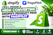 design a high converting shopify product page with pagepilot