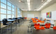 convert 2d plan to 3d academy classroom, school interior render for presentation