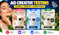 design static ad creative testing packs for meta ads