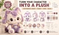 turn your character into a production ready plush reference sheet
