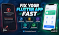 fix flutter app bugs, errors, crashes and firebase issues
