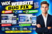 fix wix mobile responsiveness, website bugs, broken features and layout issues