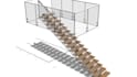 create 3d staircase model design with 3d rendering