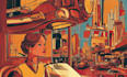 draw retro vintage comic art, comic book cover, pulp illustration