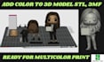 paint, color your stl file convert to 3mf split parts for bambu lab multicolor