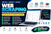 do web scraping using scraper, selenium, puppeteer, or playwright