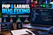 fix PHP and laravel bugs and errors