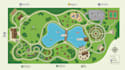 create a vector hiking trail map, park map, and out door map layout