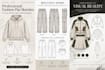 create professional clothing technical flat sketches