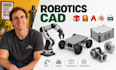 design robotics products, robot cad, robotic arm, chassis,enclosure, step files