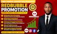 promote your redbubble, poshmark store or hotmart products