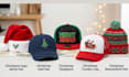 create and design custom christmas cap and headwear tech pack for manufacturing