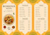 design a professional restaurant and food menu