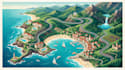 design a custom destination map, vacation map, travel artwork, and vector map