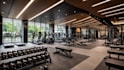 design a realistic 3d gym interior and fitness center