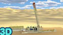 create 3d oil gas drilling rig and industrial engineering animation
