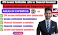 prepare CPA income verification letters and financial documents