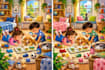 create childrens spot the difference puzzle illustrations