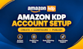 create amazon KDP account creation amazon KDP setup kindle publishing profession