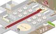 create a 3d isometric map, event map, venue map, festival map and site map