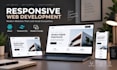 develop a modern responsive full stack website