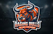 create modern bull head mascot logo with unique concepts