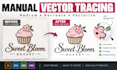 redraw, vectorize, redesign, convert logo or image to vector by manual tracing